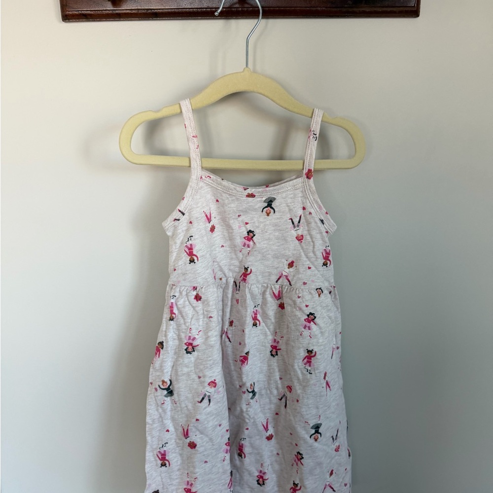 Ballerina Print Sleeveless Dress